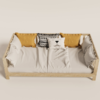Lit Montessori robuste en bouleau pour enfants, avec garde-corps et design minimaliste
