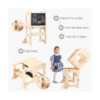 4-in-1 Kitchen Wooden Stool Helper with Chalkboard
