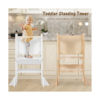 4-in-1 Kitchen Wooden Stool Helper with Chalkboard