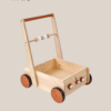 Natural Wooden Baby Push Walker for Early Walkers