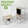 Toddler Learning Standing Tower with Whiteboard 2 in 1 Convertible Table and Chair