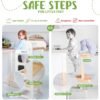 Toddler Learning Standing Tower with Whiteboard 2 in 1 Convertible Table and Chair