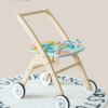 Eco-Friendly Wooden Push Walker with Smooth Wheels