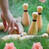 set da bowling in legno